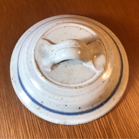 Vintage Studio Pottery Dish w/Lid ✨ Stoneware Handcrafted Glazed Ceramic Signed - Picture 7 of 12